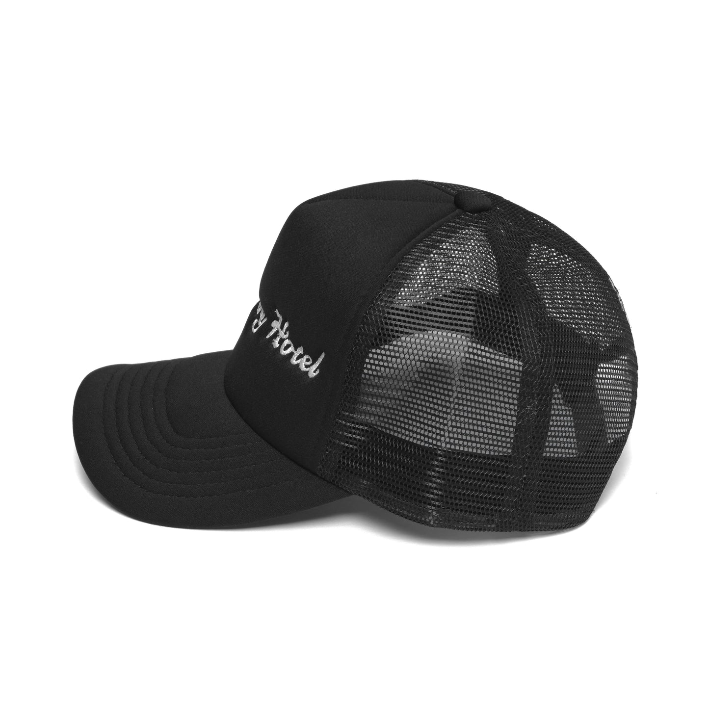 The Bowery Hotel Trucker Black Foam/White Stitch