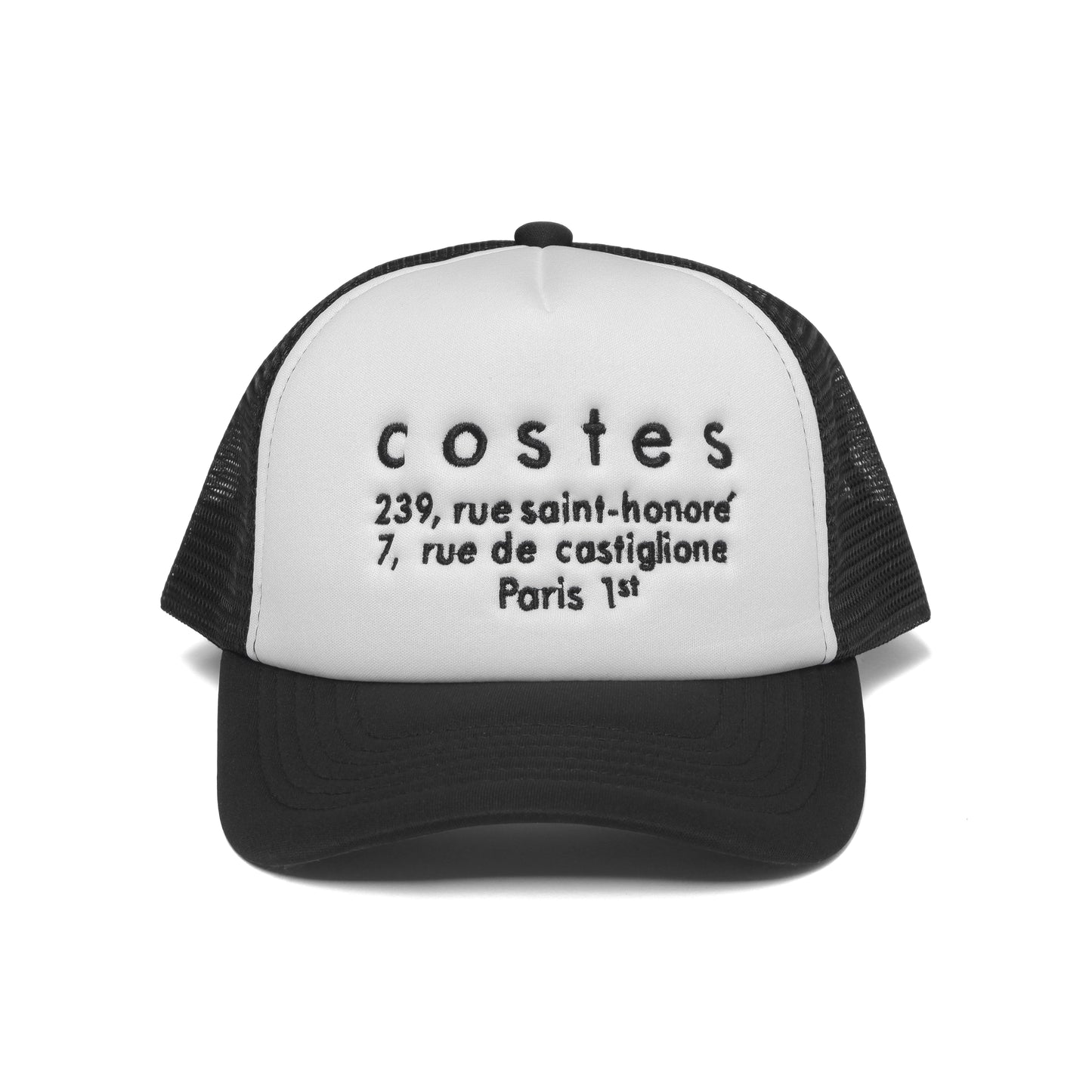 Hotel Costes Hat Black/White/Black Stitch