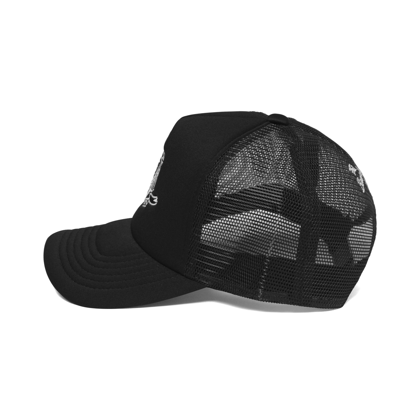 Beverly Hills Hotel Crest Trucker Black Foam/White Stitch