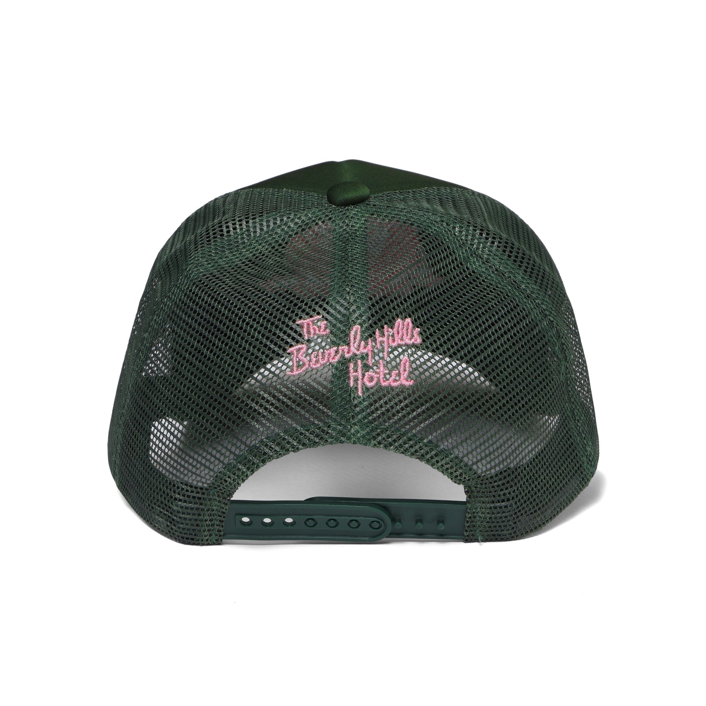 Beverly Hills Hotel Crest Trucker Green Foam/Pink Stitch