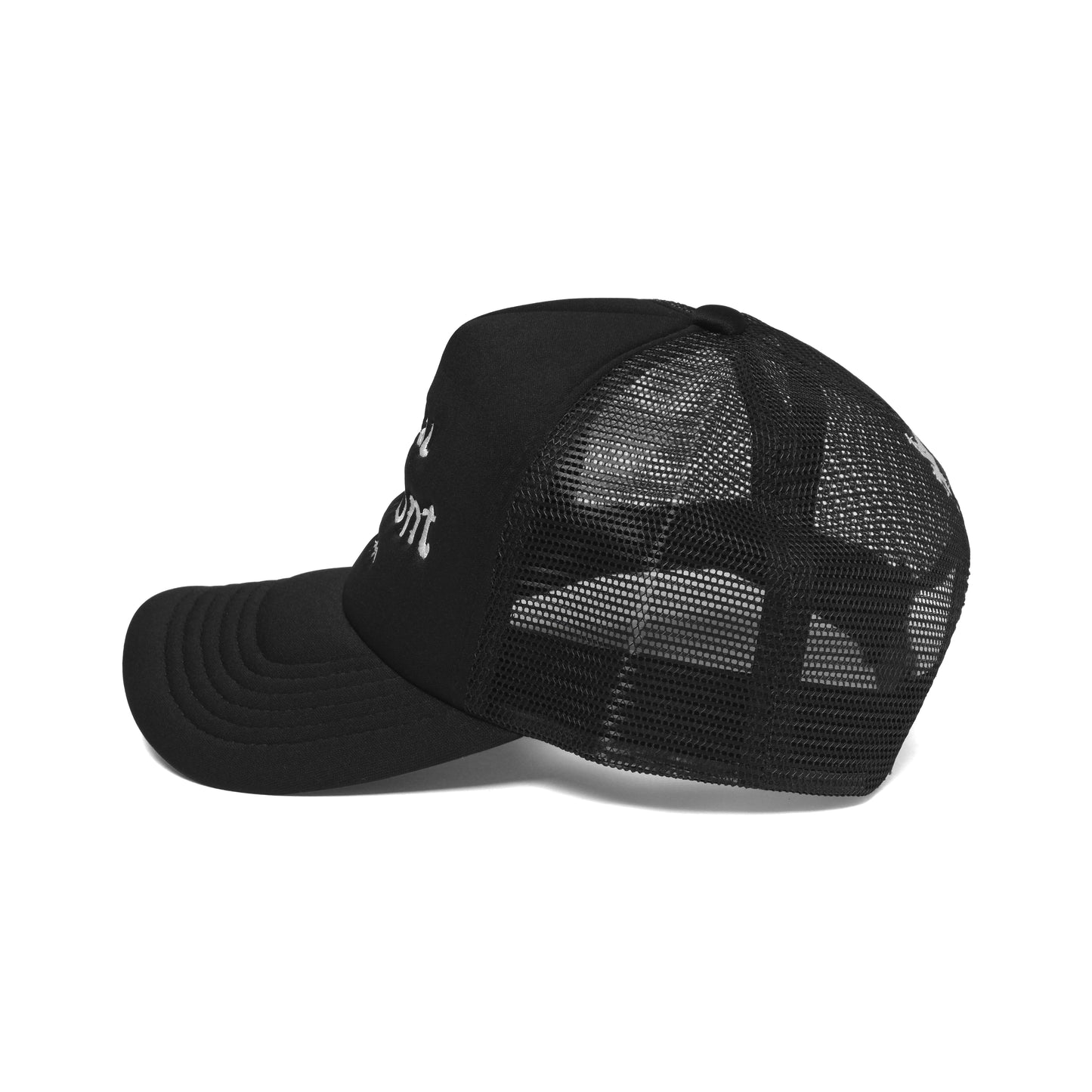 Chateau Marmont Trucker Hat Black/White Stitch