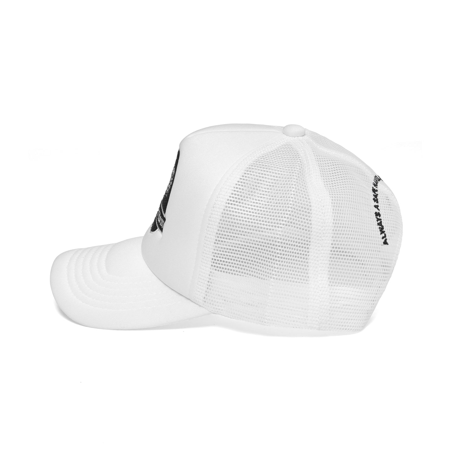 Chateau Marmont Crest Trucker White Foam/Black Stitch