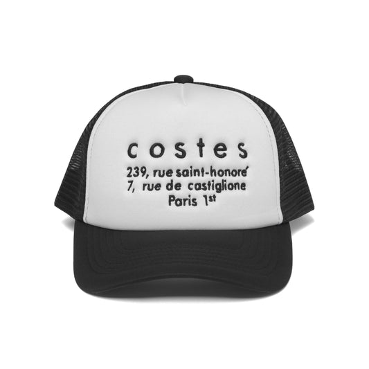 Hotel Costes Hat Black/White/Black Stitch
