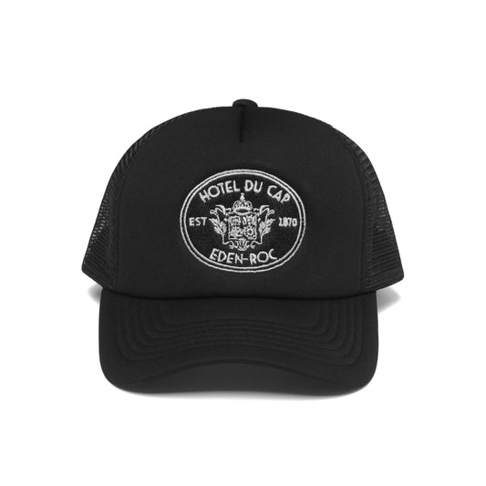 Hotel du Cap Eden Rock Trucker Hat Black/White Stitch