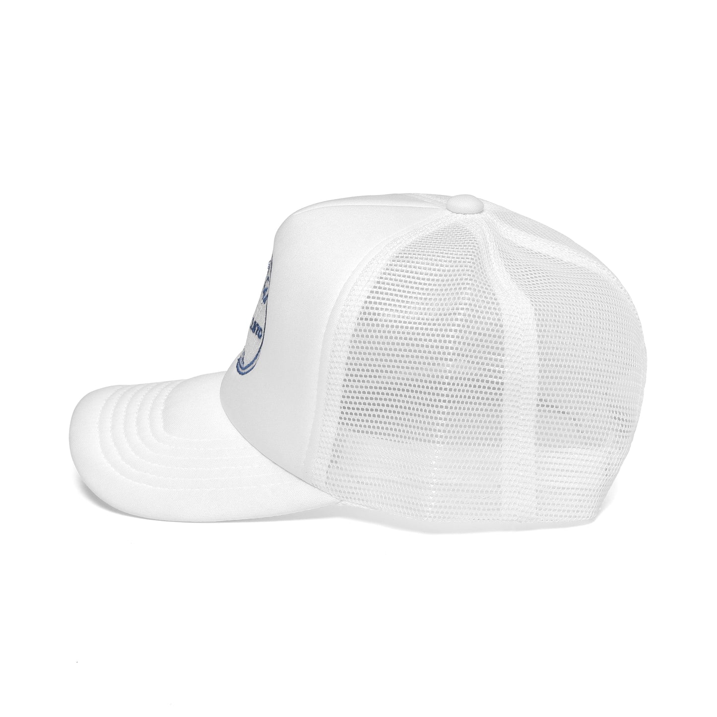 Hotel du Cap Eden Rock Trucker Hat White/Aqua Blue Stitch