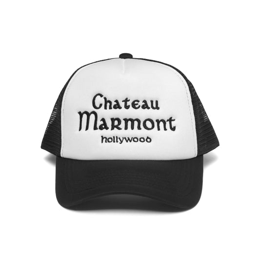 Chateau Marmont Hat Black/White/ Black Stitch